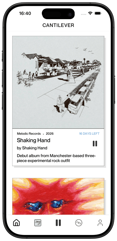 Cantilever home page mockup